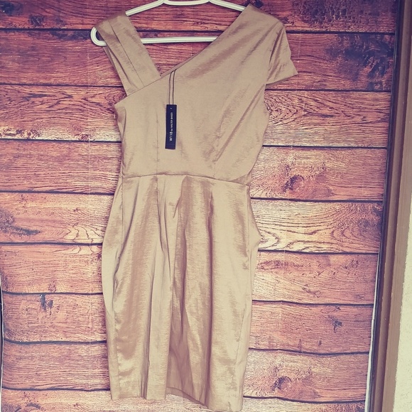 NWT Walter Baker W118 Anabelle gold dress size XS - Picture 2 of 8